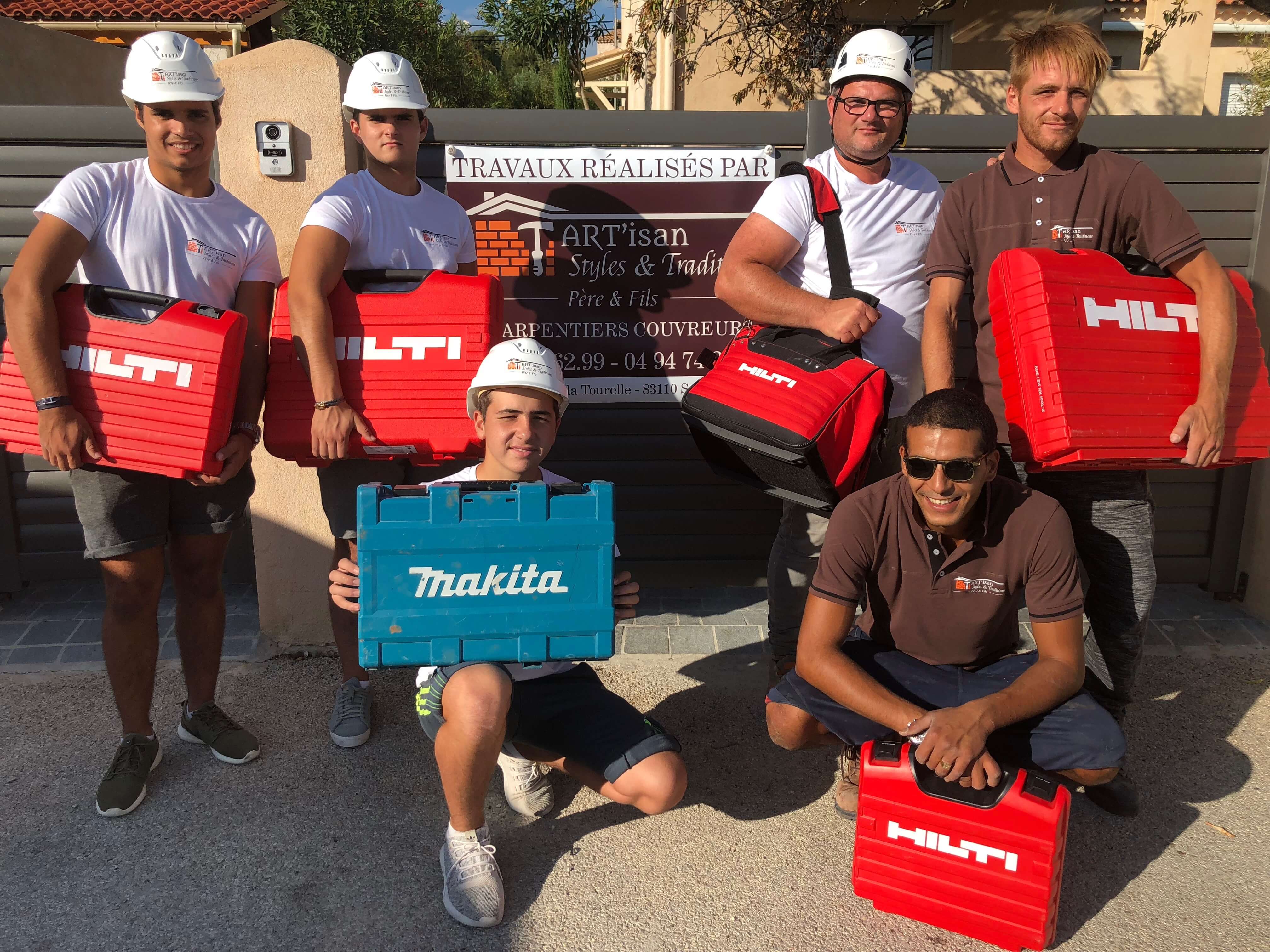 Equipe de professionnels Matthieu Couvreur Charpentier